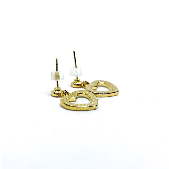 White&pink mini heart enamel Earrings - Picture 5 of 7